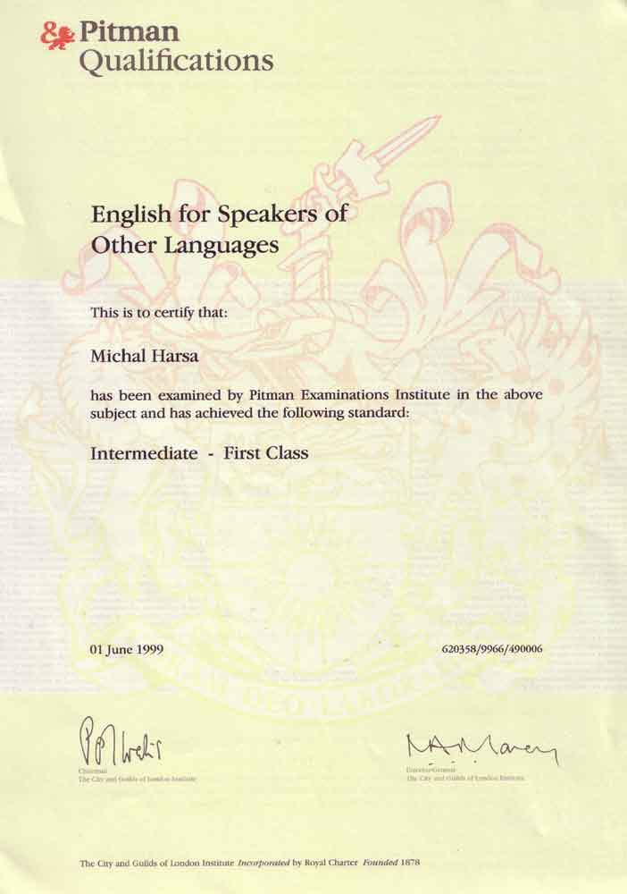 Pitman Qualifications: English for Speakers of Other Languages - Intermediate (1)