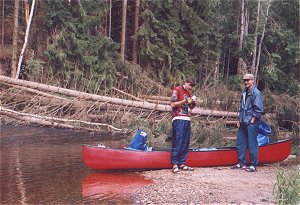 Překážky na řece v NP Šumava